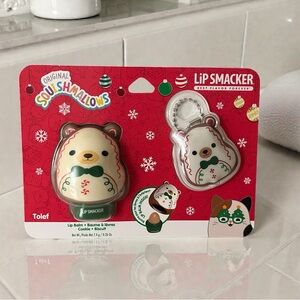 Lip Smacker Squishmallow Bear Lip Balm and Key Chain - New